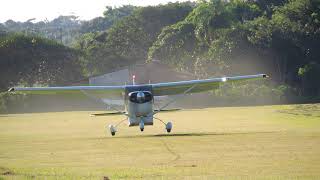 Cessna 206H Short field takeoff [upl. by Akilak316]