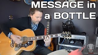 How to play Message in a Bottle by The Police  Acoustic Guitar Lesson [upl. by Bor]