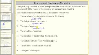 Introduction to Discrete and Continuous Variables [upl. by Ansel]