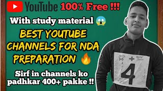 Best Youtube channels for NDA Preparation 🔥 NDA 2021  100 free😱 Score 400 [upl. by Mik]