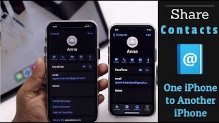 Share a Contact from iPhone to another iPhone via AirDrop [upl. by Auqenahc]