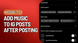 How To Add Song To Instagram Post After Posting It FULL GUIDE [upl. by Marianne]