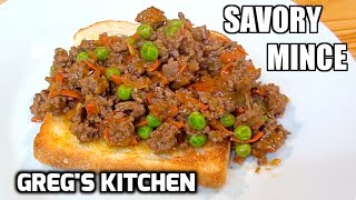 HOW TO MAKE SAVORY MINCE  Gregs Kitchen [upl. by Erbua779]