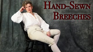 18th century Menswear Hand Sewing Breeches [upl. by Teresa460]