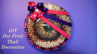 DIY Dry Fruit Tray Decoration Ideas  Wedding Thali Diwali Gift Packing Ideas  Trousseau Packing [upl. by Brewer]