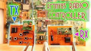 ATtiny85 simplest radio controller  4 digital channels [upl. by Doreg682]