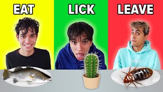 EAT LICK OR LEAVE Challenge  Lucas and Marcus [upl. by Rasia626]