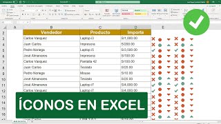 Formato condicional con íconos en Excel [upl. by Ayatal]