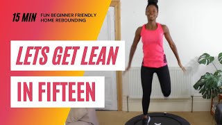 FUN 15 Minute Home Workout  Women’s HIIT Rebounding For Weightloss Low Impact Mini Trampoline [upl. by Naid160]