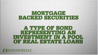 Mortgage Backed Securities Explained Investopedia [upl. by Adnot]