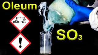 Oleum Sulfur trioxide SO3 Chemical reactions [upl. by Jarus]