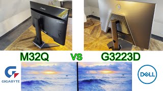 Dell G3223D vs Gigabyte M32Q Display Quality Compare [upl. by Asnerek643]