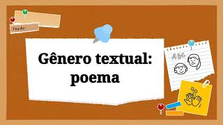 Gênero textual Poema [upl. by Aisitel671]