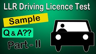 LLR Driving Licence TEST questions amp Answers  Learners ExamPart 2  Help in Tamil [upl. by Ccasi]