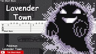 Pokémon  Lavender Town Pueblo Lavanda Guitar Tutorial [upl. by Etnuaed546]