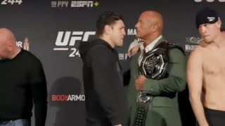 Diaz Brothers ignore The Rock  Nate Diaz Trashes The Rock [upl. by Gombach]