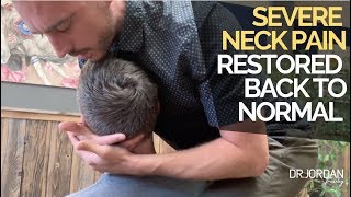 Severe Neck Pain Back to Normal with Chiropractic Adjustments [upl. by Seed325]