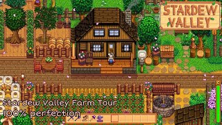 Stardew Valley Farm Tour  100 Perfection No Mods Update 15 [upl. by Annauqaj]