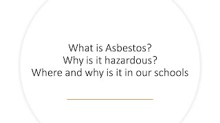 How to Manage Asbestos in School Buildings  AHERA DP Training Part 1 Introduction to Asbestos [upl. by Eidnar]