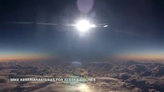 Solar Eclipse  Incredible Footage From Flight [upl. by Schinica]