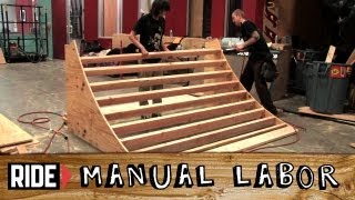 HowTo Build a Skatepark  Quarter Pipe Part 2 Studs and Framing  Manual Labor [upl. by Fretwell]