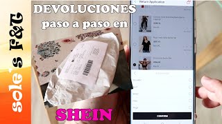 COMO HACER DEVOLUCIONES EN SHEIN  PASO A PASO  SUPER COMPLETO [upl. by Markos]