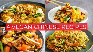 4 EASY Chinese Style vegan recipes to MAKE TODAY [upl. by Bledsoe]