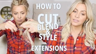 How to Cut Blend and Style Hair Extensions [upl. by Rovner]