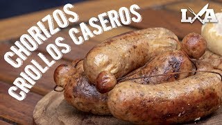 Los Mejores Chorizos Criollos Caseros  Receta de Locos X el Asado [upl. by Aronoff671]