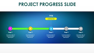 PowerPoint Tutorial No 312 Project Progress Slide in PowerPoint [upl. by Clemmie]