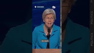 Elizabeth Warren delivers couch quip during DNC speech [upl. by Zonda]