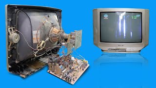 Restoration old TV and Repair old SONY Television Success [upl. by Soinotna]