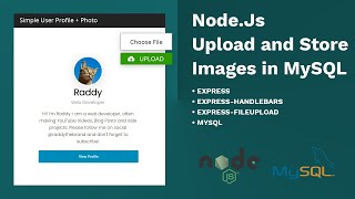 Upload and Store Images in MySQL using NodeJs Express ExpressFileUpload amp ExpressHandlebars [upl. by Ailecnarf17]