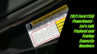 2021 Ford F150 Powerboost  Lets talk Payload and Towing Capacity Numbers [upl. by Bonnes693]