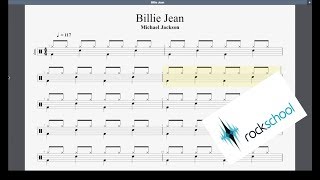 Billie Jean Rockschool Grade 1 Drums [upl. by Myers]