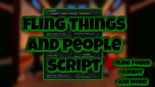 NEW Fling Things And People Script  Fling Power  Aimbot  Esp  AND MORE  PASTEBIN [upl. by Abbie]