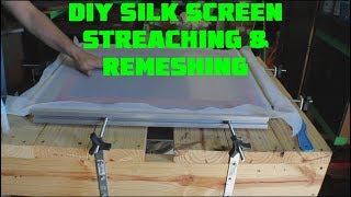 DIY Silk Screen Stretcher  Easy Way To Remesh Silk Screens From Home [upl. by Lanie]