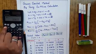 Gauss Seidel Method using fx991MS Calculator [upl. by Nohsyar]