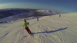 Skiing from Topp Platå down to VM8an at Åre 2018 [upl. by Leontina]