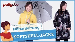 Anleitung Softshelljacke mit abnehmbarer Kapuze Taschen und Reißverschluss nähen [upl. by Anirbaz625]