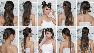 10 EASY HEATLESS BACK TO SCHOOL HAIRSTYLES [upl. by Assina]