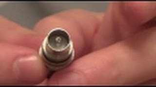 How to fit a TV Connector Plug onto a Coaxial AERIAL Cable [upl. by Lakym]