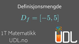 41  Funksjonsbegrepet 2  Definisjonsmengde 1T [upl. by Yengac735]