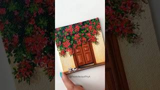 Painting Mini Canvas 😱  tutorial shorts [upl. by Ecinaej290]