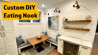 How to Build a Dining NookBanquette with Custom DIY Cushions  Chicago Condo Renovation Ep 9 [upl. by Gennaro349]