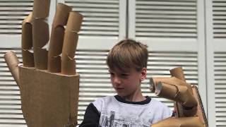 How to make a giant robotic cardboard hand [upl. by Lebaron]