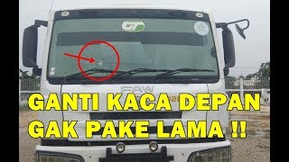 CARA MEMASANG KACA DEPAN MOBIL TRUK DENGAN MUDAH DAN CEPAT [upl. by Shani181]