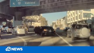 CAUGHT ON CAMERA Driver robbed while in San Francisco traffic near I80 onramp [upl. by Assertal]