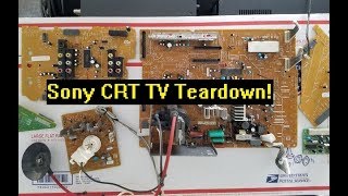 Sony Trinitron CRT TV Discharge and Tear Down [upl. by Waite]