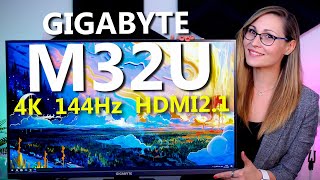 Gigabyte M32U Review  The quotAffordablequot 4K Gaming Monitor [upl. by Nwahsaj]